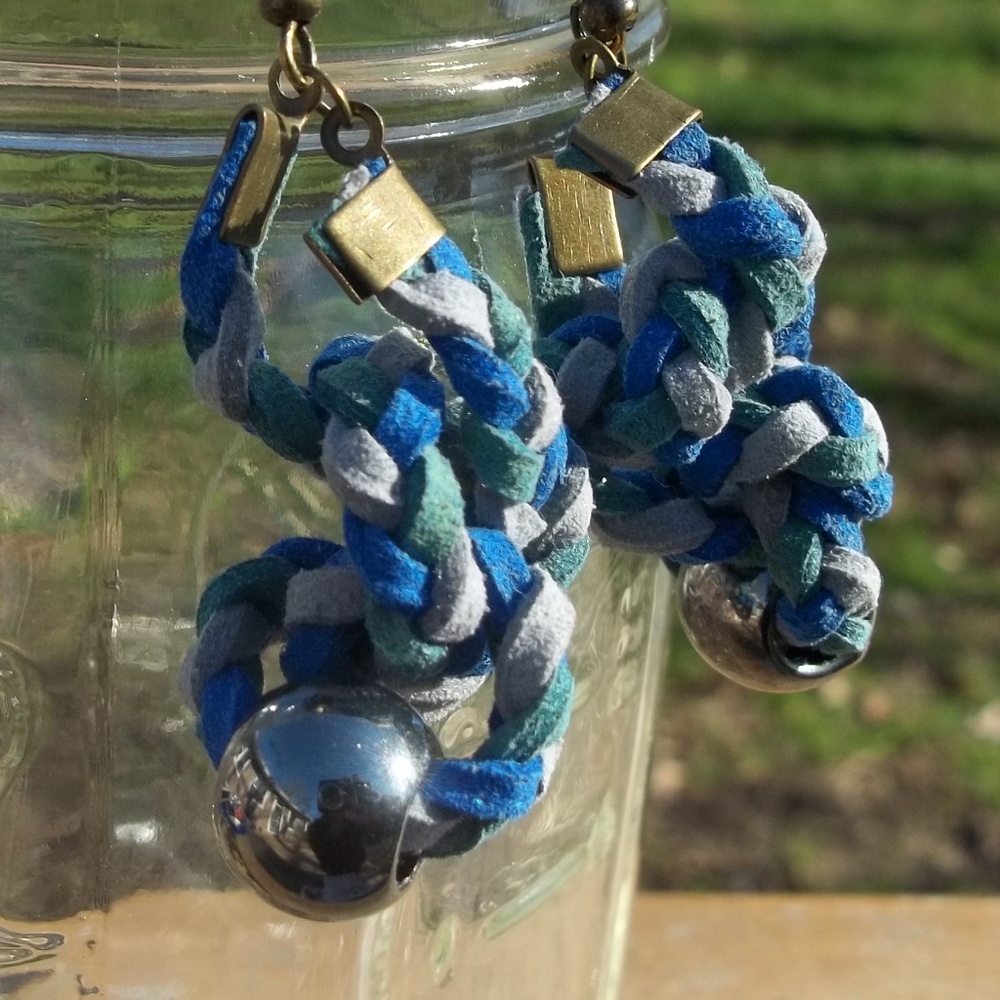 Funky Braided Knotted Diffuser Earrings